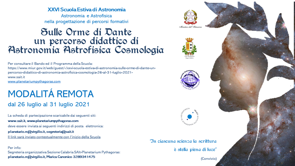Sulle Orme di Dante un percorso didattico di Astronomia Astrofisica Cosmologia